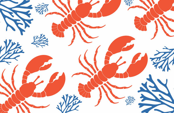 Nautical Placemats - Lobsters and Coral