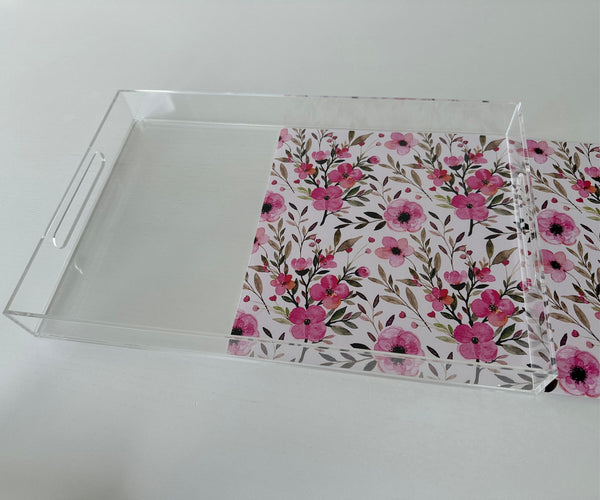 Endless possibilities acrylic tray - Pink Flowers Insert