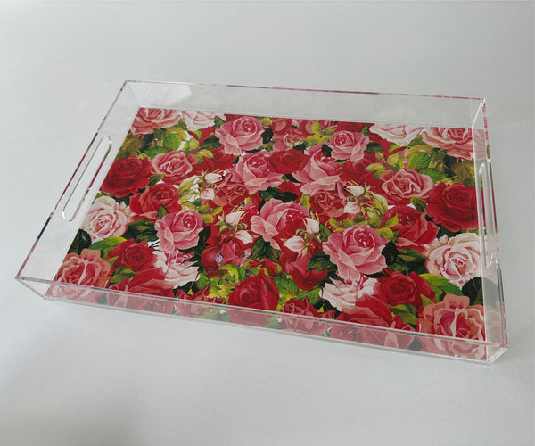 Endless possibilities acrylic tray - Red Flowers Insert