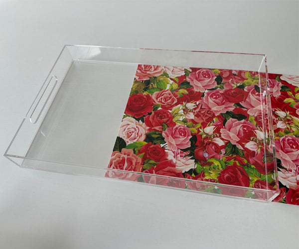 Endless possibilities acrylic tray - Red Flowers Insert