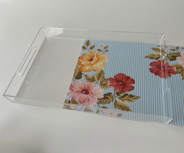 Endless possibilities acrylic tray - Flowers and Blue Insert