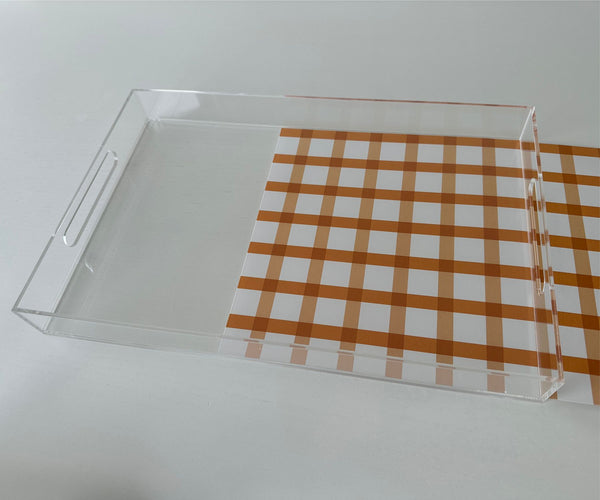 Endless possibilities acrylic tray - Gingham Orange Insert