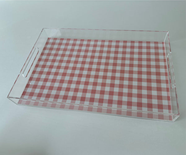 Endless possibilities acrylic tray - Gingham Red Insert