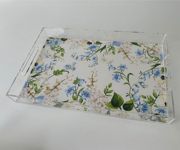 Endless possibilities acrylic tray -blue flowers Insert