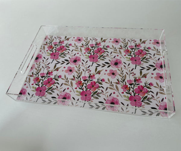 Endless possibilities acrylic tray - Pink Flowers Insert
