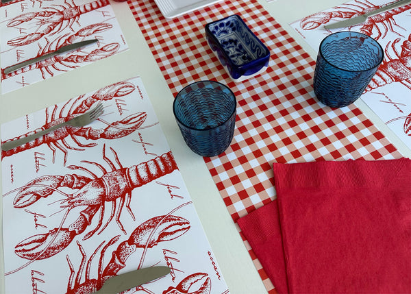 Red and white Gingham