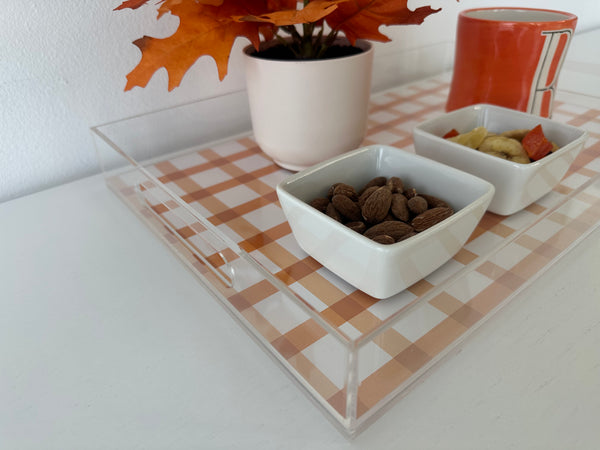Endless possibilities acrylic tray - Gingham Orange Insert