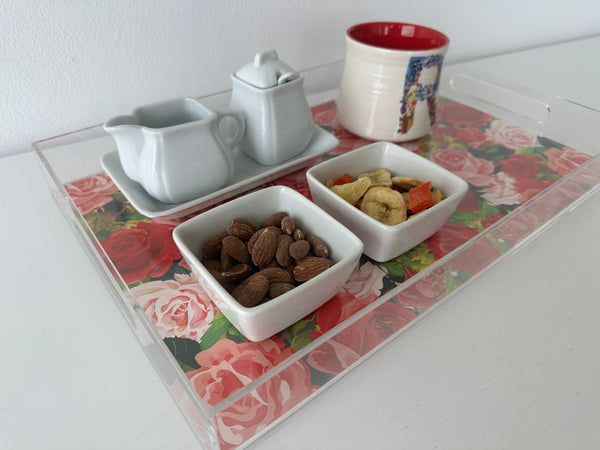 Endless possibilities acrylic tray - Red Flowers Insert