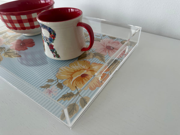 Endless possibilities acrylic tray - Flowers and Blue Insert