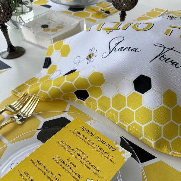 Rosh Hashanah Challah Cover, Bee and Honey