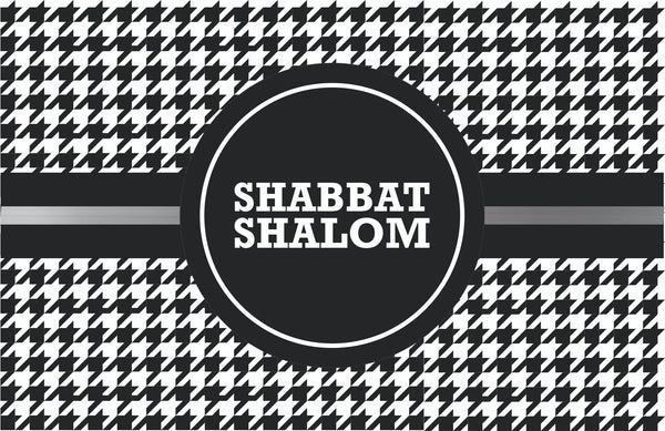 Set of 12 11 x 17  Shabbat Shalom paper placemats  Houndstooth Style