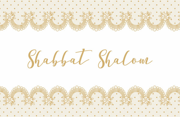 Shabbat Shalom Placemats Gold Lace