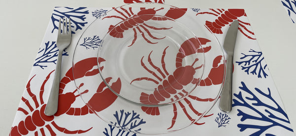 Nautical Placemats - Lobsters and Coral