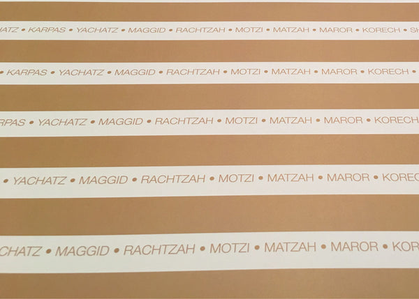 Passover placemats, gold stripes, Set of 12 paper placemats