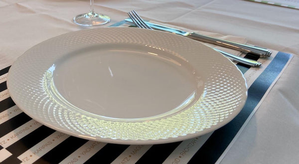 Passover placemats, black stripes, Set of 12 paper placemats