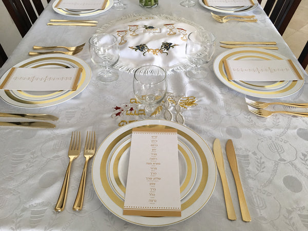 Passover cards, Set of 12 8.5" x 4.25"cards, Pesach, order of the seder