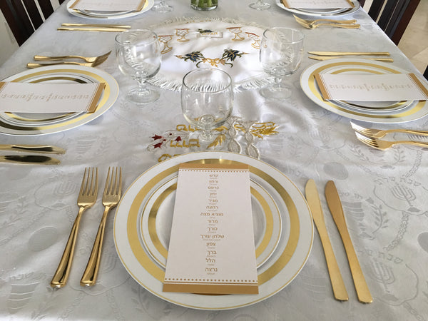 Passover cards, Set of 12 8.5" x 4.25"cards, Pesach, order of the seder