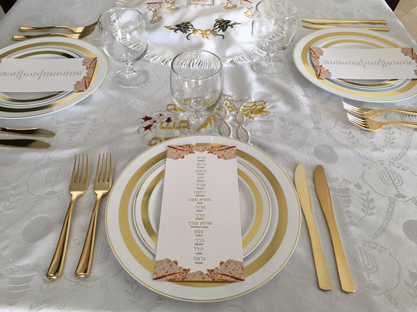 Passover cards, Set of 12 8.5" x 4.25"cards, Pesach, order of the seder