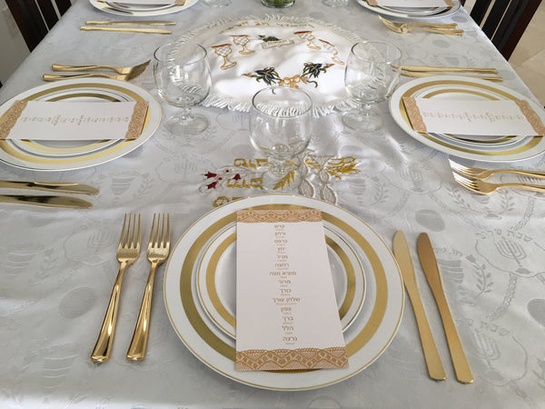 Passover cards, Set of 12 8.5" x 4.25"cards, Pesach, order of the seder
