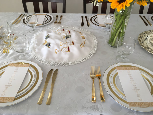 Passover cards, Set of 12 8.5" x 4.25"cards, Pesach, order of the seder