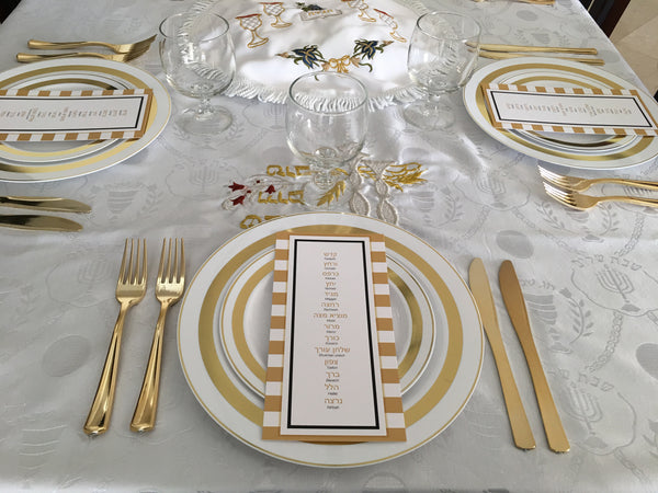 Passover cards, Set of 12 8.5" x 4.25"cards, Pesach, order of the seder