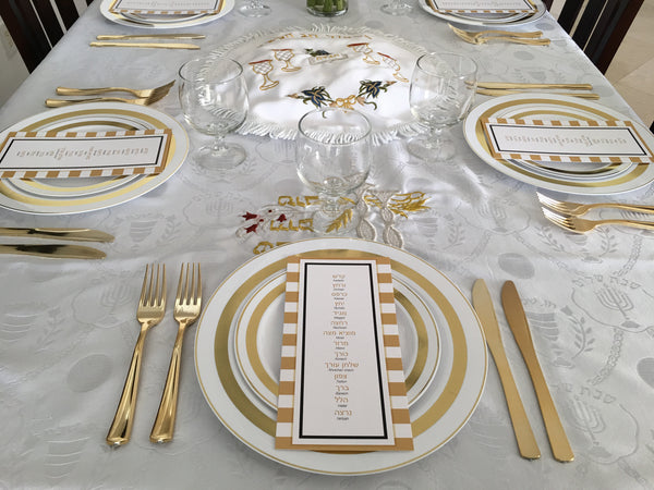 Passover cards, Set of 12 8.5" x 4.25"cards, Pesach, order of the seder