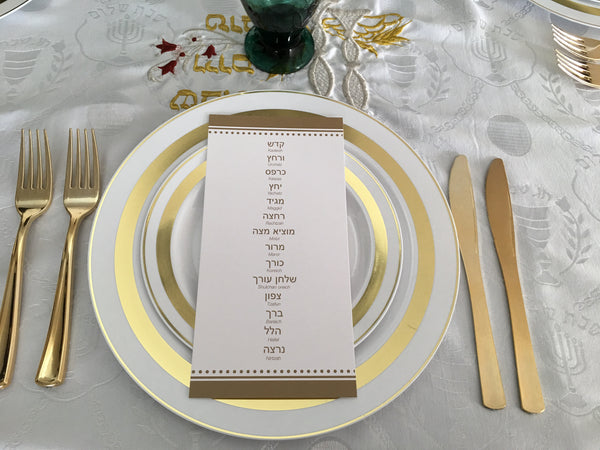 Passover cards, Set of 12 8.5" x 4.25"cards, Pesach, order of the seder