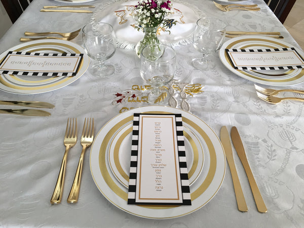 Passover cards, Set of 12 8.5" x 4.25"cards, Pesach, order of the seder