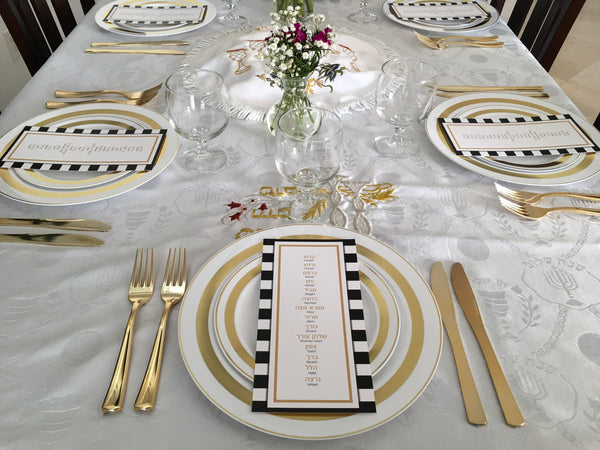 Passover cards, Set of 12 8.5" x 4.25"cards, Pesach, order of the seder