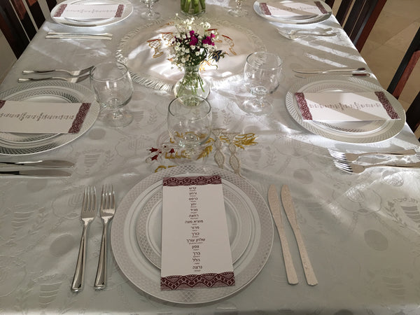 Passover cards, Set of 12 8.5" x 4.25"cards, Pesach, order of the seder