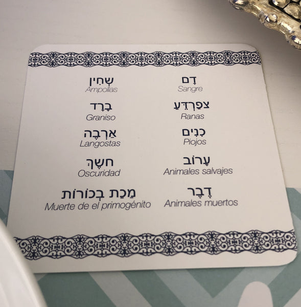 Passover coasters, Set of 12 coasters, Pesach, 10 plagues
