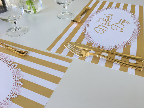 Mother's Day Placemats - Gold