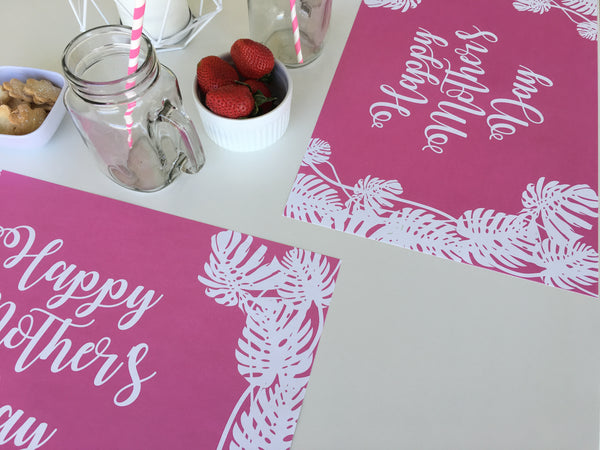 Mother's Day Placemats - Pink Jungle