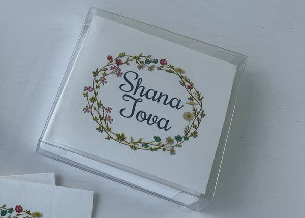 Rosh Hashanah napkins, floral ring, set of 20
