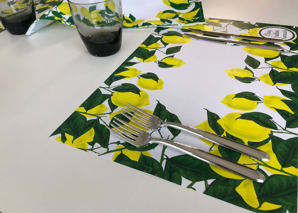 Sukkot Paper Placemats, Set of 12 11 x 17 Lemons
