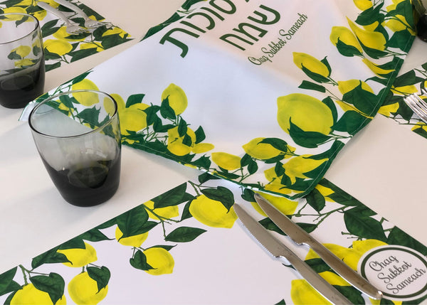Sukkot Paper Placemats, Set of 12 11 x 17 Lemons