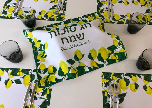 Sukkot Challah Cover Lemons