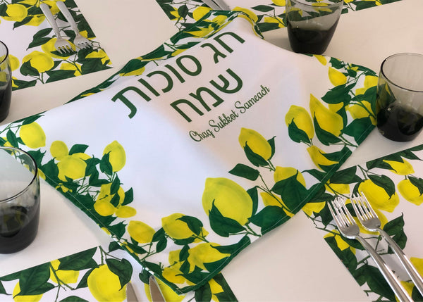 Sukkot Challah Cover Lemons