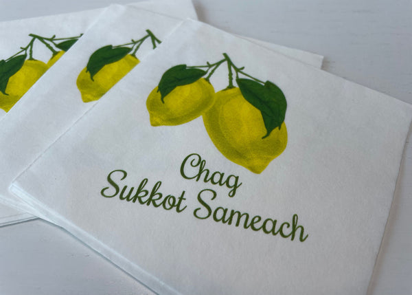 Sukkot Lemons Napkins