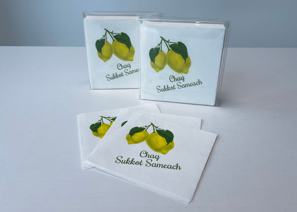 Sukkot Lemons Napkins