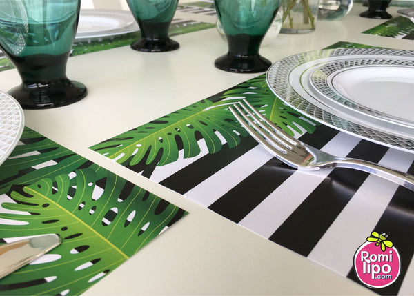 Tropical Placemats, Set of 12 11 x 17 placemats, home decor