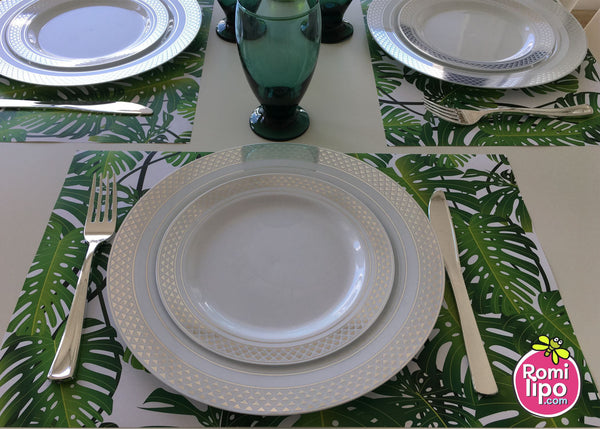 Tropical Placemats, Set of 12 11 x 17 placemats, home decor,