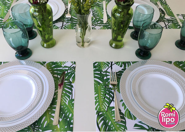 Tropical Placemats, Set of 12 11 x 17 placemats, home decor,