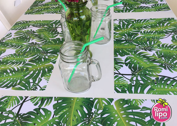Tropical Placemats, Set of 12 11 x 17 placemats, home decor,