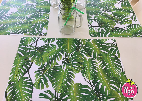 Tropical Placemats, Set of 12 11 x 17 placemats, home decor,