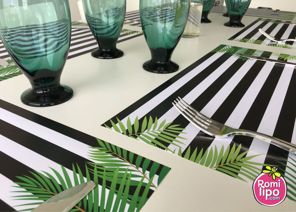 Tropical Placemats, Set of 12 11 x 17 placemats, home decor,