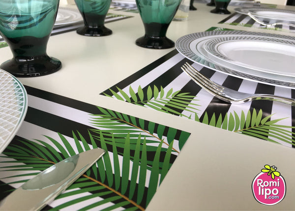 Tropical Placemats, Set of 12 11 x 17 placemats, home decor,