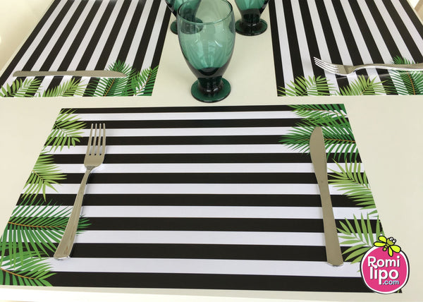 Tropical Placemats, Set of 12 11 x 17 placemats, home decor,