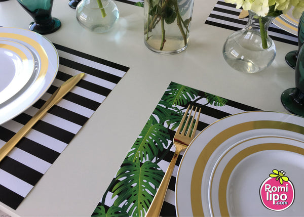 Tropical Placemats, Set of 12 11 x 17 placemats, home decor,