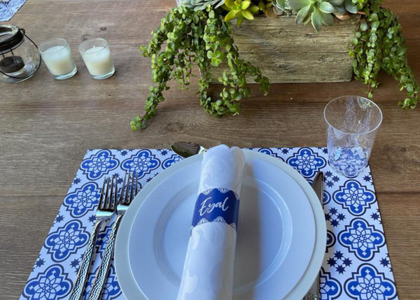 Mediterranean style, Set of 12 11 x 17 placemats,